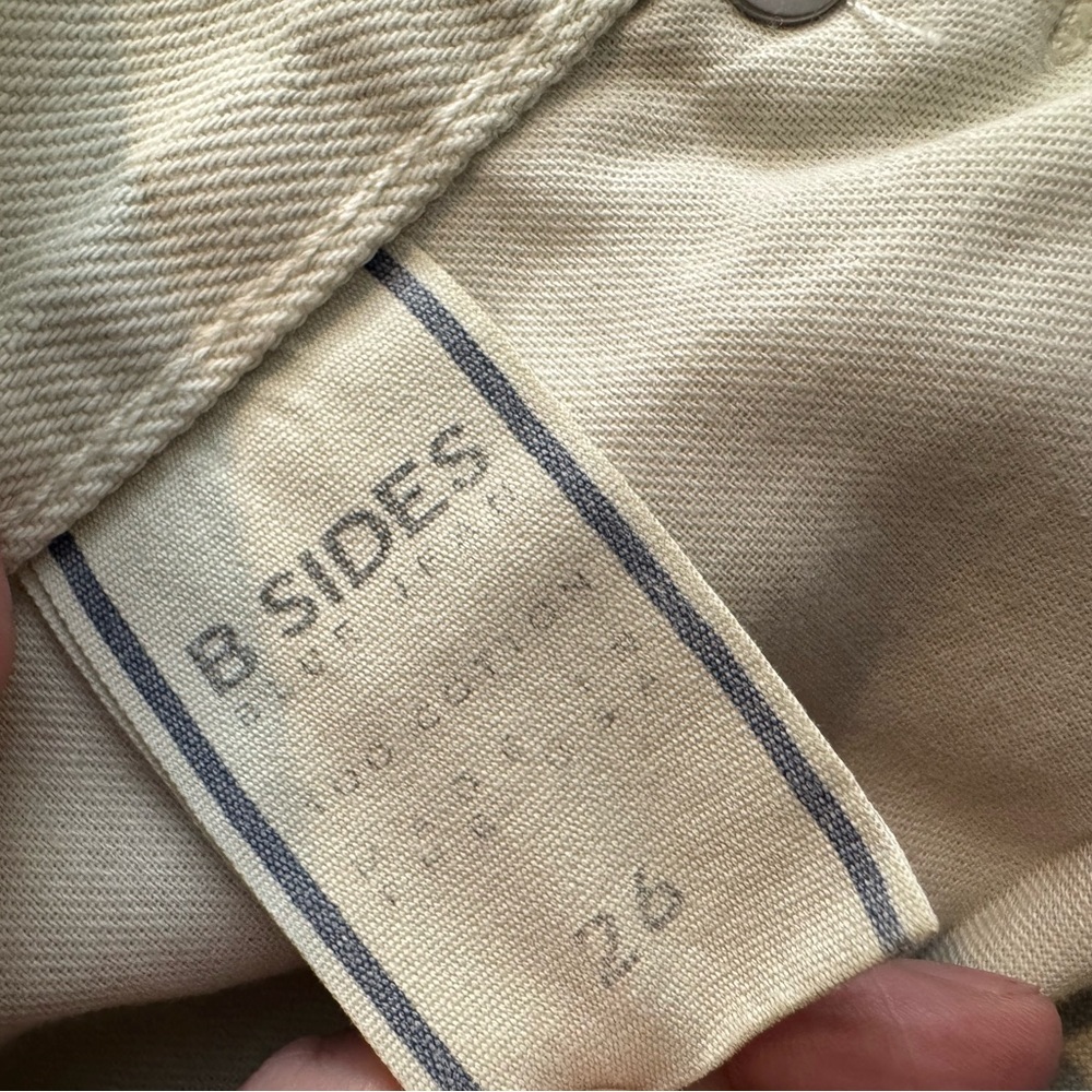 B SIDES Straight Leg Tapered Jeans Size 26 Organic Cotton Made In USA - Picture 11 of 16